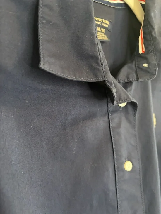 U.S. Polo Assn. Navy Sleeveless Button-Front Midi Dress M Coastal Classic Boat - Picture 5 of 9